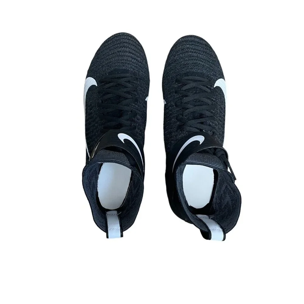 NIKE ALPHA MENACE ELITE 2 FOOTBALL CLEATS MENS 12.5 WIDE BLACK GRAY BV3298-001